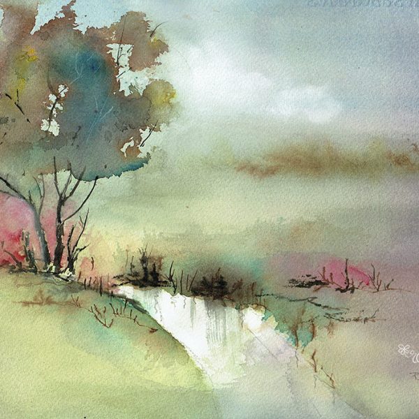 Water Meadow Watercolour