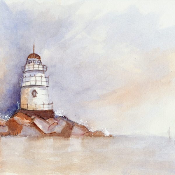 Lighthouse 2 Watercolour