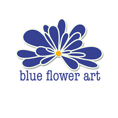 Blue Flower Art by Rita Drysdall